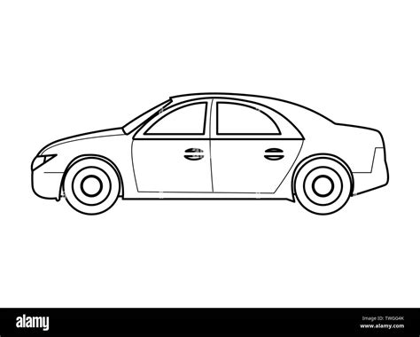 car vehicle side view white background vector illustration Stock Vector ...