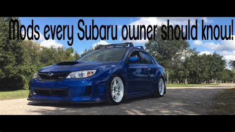 The top 5 MODS you NEED to do to your Subaru!!! - YouTube