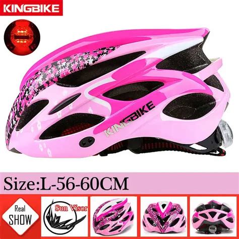 Bicycle Helmets Matte Pink Women Bike Helmet Back Light Mountain Road ...