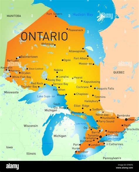 Ontario Province Map Stock Photo - Alamy