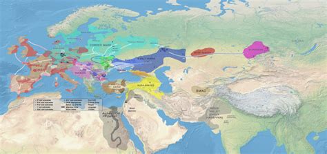 Diachronic map of Copper Age migrations ca. 3000-2250 BC | Download ...