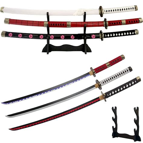 PRICES MAY VARY. [ANIME CHARACTERS]-Roronoa Zoro,3 Piece Set ,Kitetsu,Wado Ichimonji, Shusui ...