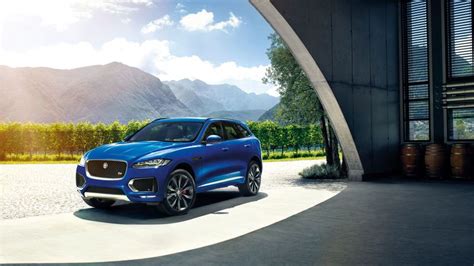 jaguar f-pace, jaguar, crossover, blue, dynamic, powerful, auto, 4k HD Wallpaper