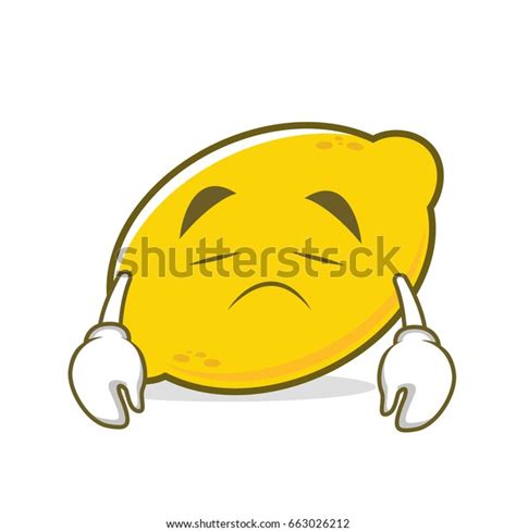 Sad Face Lemon Cartoon Character Vector Stock Vector (Royalty Free) 663026212 | Shutterstock