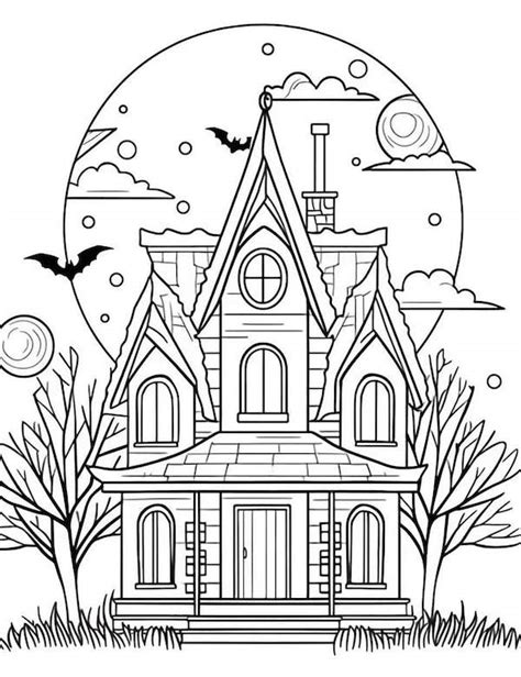 25 Creative Haunted House Coloring Pages - Our Mindful Life