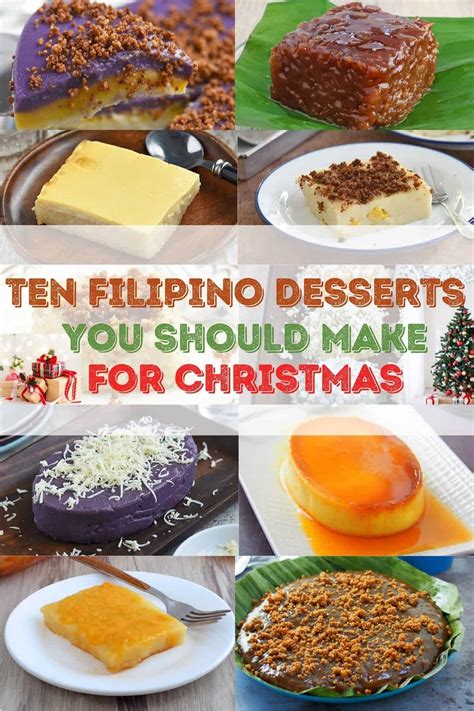 Filipino Desserts Menu