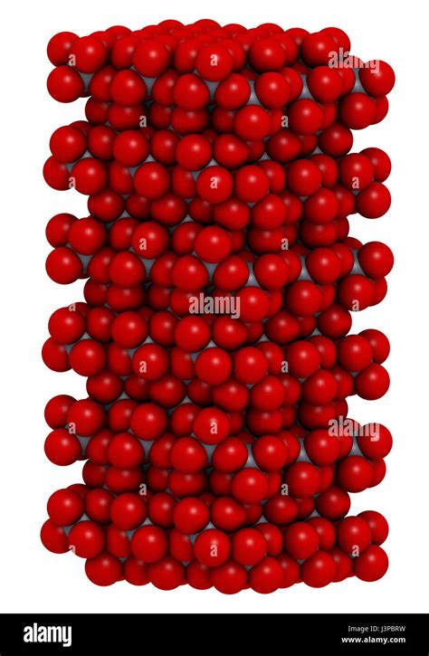 Corundum (Aluminium oxide), crystal structure. Ruby gems consist of red transparent corundum ...