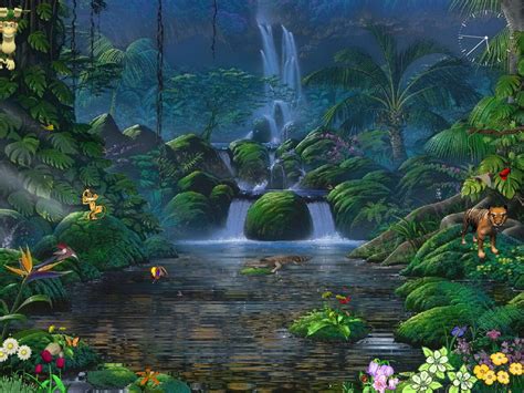 Fascinating Waterfalls Screensaver for Windows - Free Animated Screensaver