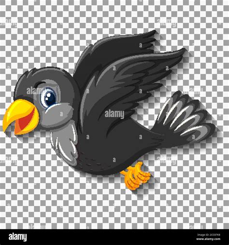 Black bird cartoon character illustration Stock Vector Image & Art - Alamy