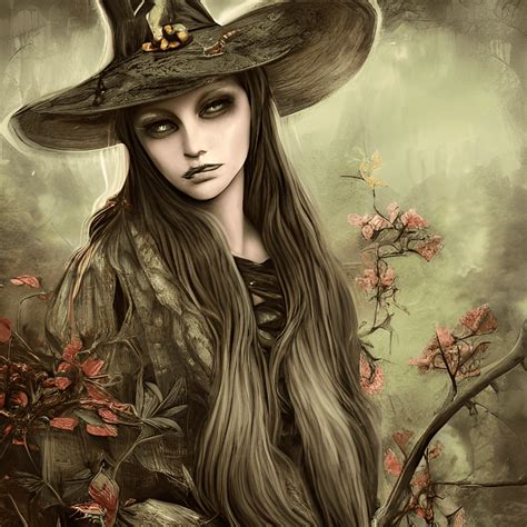 Beautiful Witch Fantasy Art · Creative Fabrica