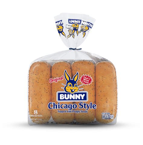 Chicago Style Hot Dog Buns 8-pack – Bunny Bread