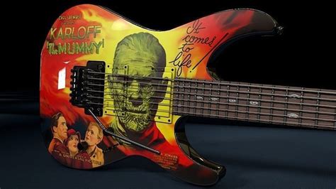 Kirk Hammett ESP KH-3 Karloff Mummy Guitar 3D model | CGTrader