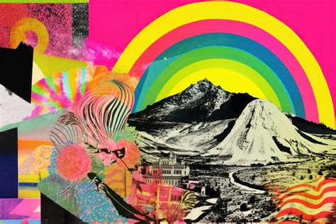 Rainbow collage art painting. | Free Photo Illustration - rawpixel