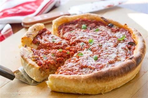 Deep-Dish Pizza Recipe - Chicago-Style! - Saving Room for Dessert