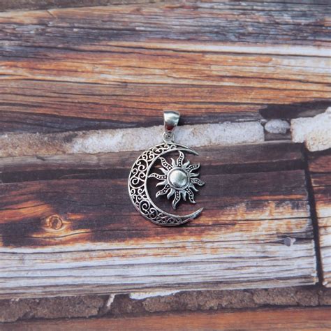 Boho Sun Moon Pendant - Etsy