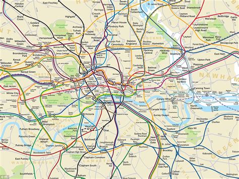 London transport's secret Tube map showing the REAL distances between stations | Daily Mail Online