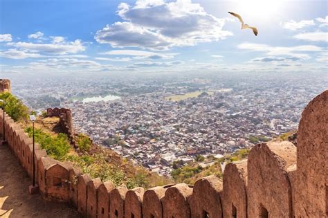 Premium Photo | Beautiful view in jaipur from nangarhar fort, india