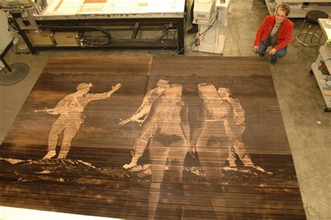 Laser Engraved Wood Printing Plate that might be The World's Largest