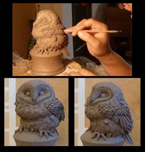 Pin by TedPlaying on Ted Playing work pottery owls | Sculpting clay, Easy clay sculptures, Clay ...