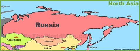 Map of North Asia - Ontheworldmap.com