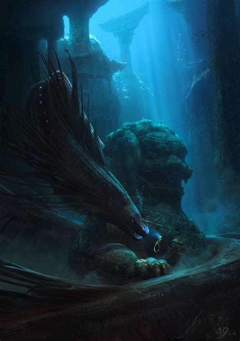 ArtStation - Deep Sea Guardian, Gaelle Seguillon | Sea creatures art, Sea monster art, Ocean ...