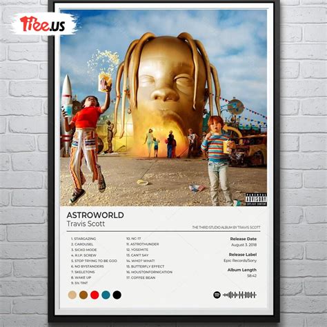 Kelce Travis Poster Travis Scott Astroworld Custom Album Cover Poster - iTeeUS