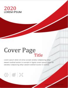 100+ MS Word Cover Page Formats for FREE | MS Word Cover Page Templates