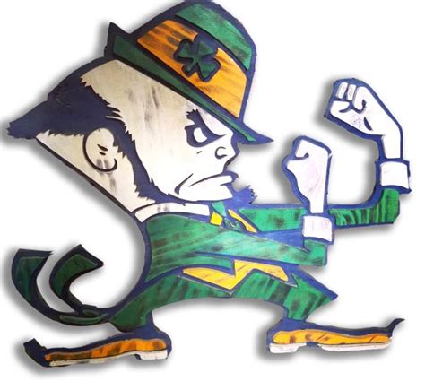 University of Notre Dame Fighting Irish Leprechaun Logo from reclaimed wood! – Chris Knight ...