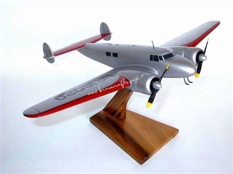 Lockheed Model 10 Electra - Mahogany Wooden Aircraft Models – Boat & Ship Models Handmade Museum ...