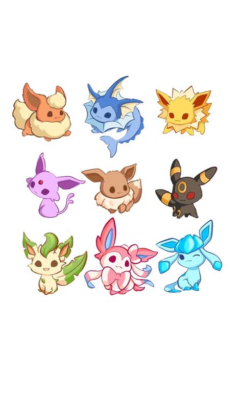 Pokemon How To Draw Cute Eevee Evolutions - Pokemon Drawing Easy