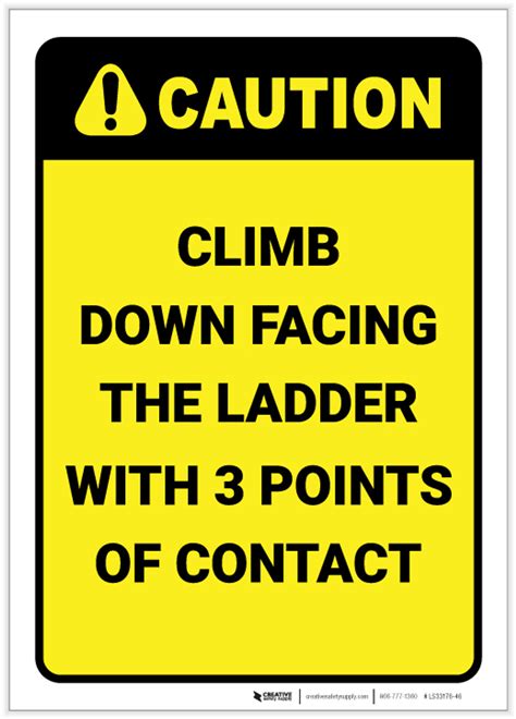 Ladder Safety Labels | Creative Safety Supply