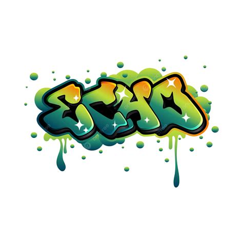 Echo Graffiti Typography Vector, Echo, Graffiti, Typography PNG and ...