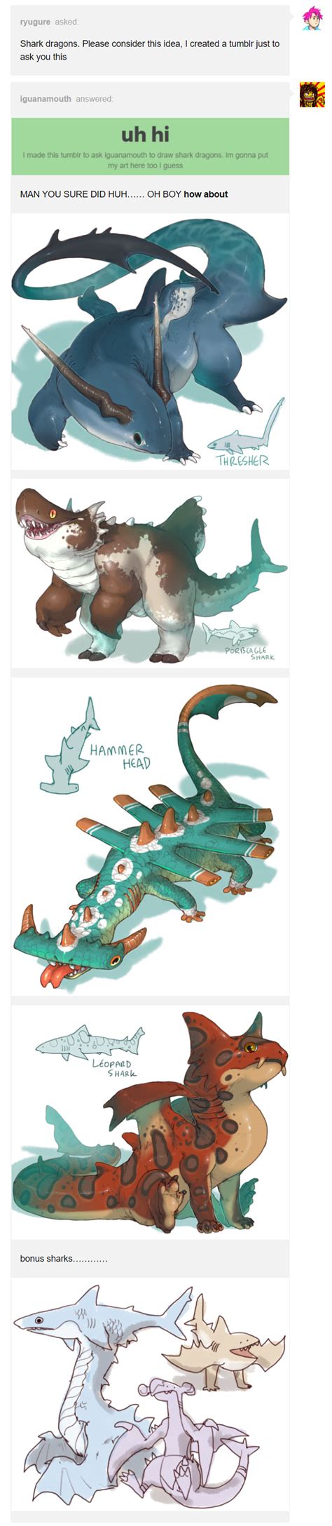 Shark dragons [by iguanamouth] : r/HybridAnimals