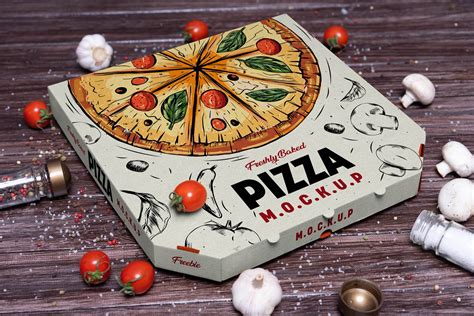 Free Pizza Box Mockup PSD - Designbolts