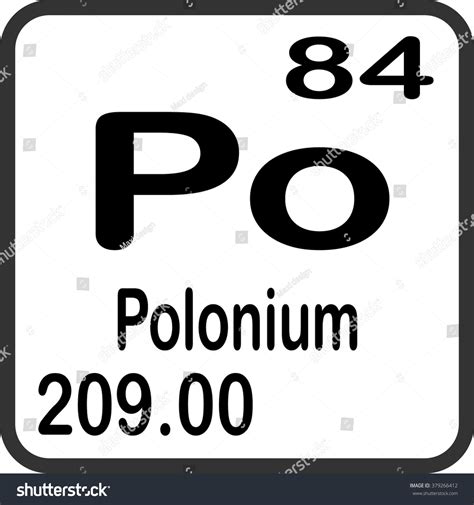 Periodic Table Elements Polonium Stock Vector (Royalty Free) 379266412 ...