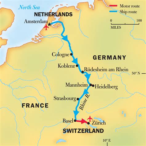 Map Of Rhine River Germany - Emmy Norrie