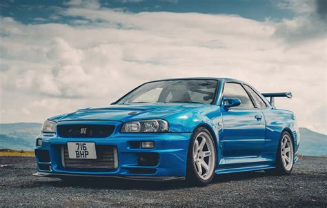 Blue R34 Skyline Aesthetic : Nissan, Nissan Skyline GT R R34, Car, Blue, JDM Wallpapers ...