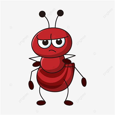 Angry Red Ant Akimbo, Red, Ant, Flat PNG and Vector with Transparent Background for Free Download