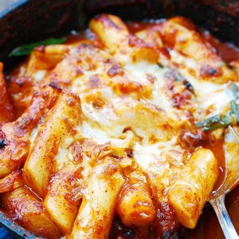 Seafood Cheese Tteokbokki (Spicy Rice Cake) - Korean Bapsang