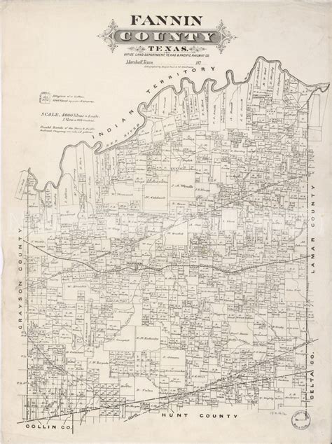 1870 Map Fannin County Texas Fannin County Fannin - Etsy