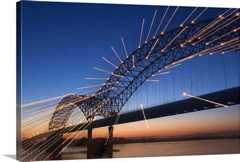 Hernando Desoto Bridge over the Mississippi River, Memphis Wall Art, Canvas Prints, Framed ...