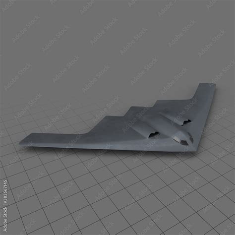 Stylized stealth bomber Stock 3D asset | Adobe Stock