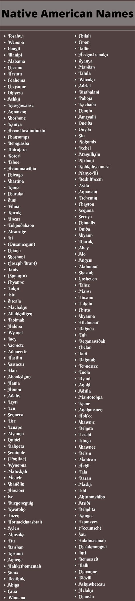 400+ Cool And Catchy Native American Names