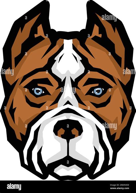 Pitbull Face Illustration. Wild. Face. Vector Stock Vector Image & Art - Alamy