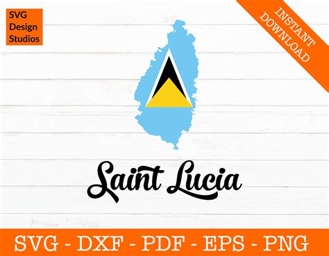 Saint Lucia Svg St Lucia Svg St Lucia Flag Island Svg - Etsy