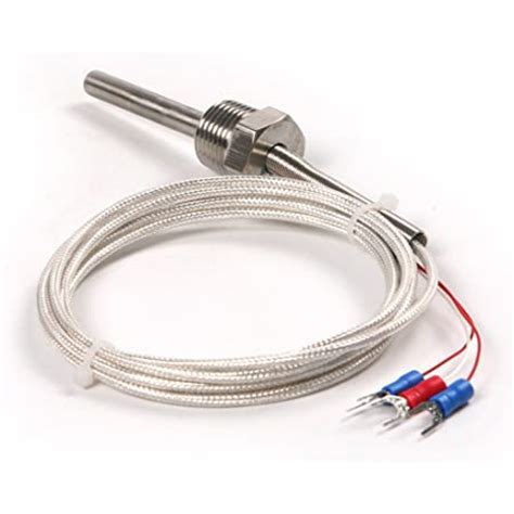 RTD PT100 Temperature Sensor Stainless Steel Probe 3 Wires