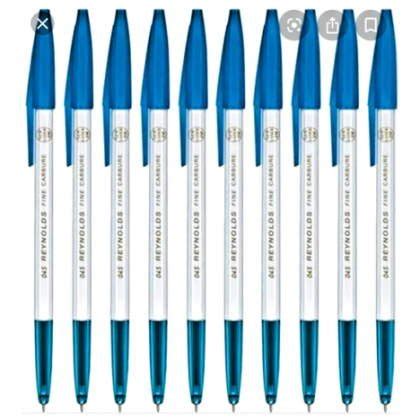 Reynolds Ball Pen 045 Fine Carbure - Blue, 10 pcs - BGStores