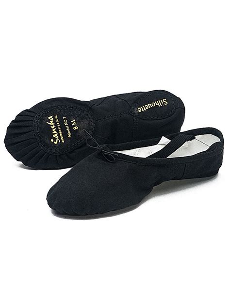 Canvas Ballet Shoes in BLACK for Girls / Boys / Adults - Fitness ...