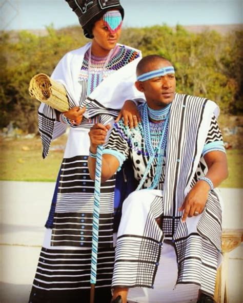 Couple In Xhosa Umbhaco Traditional Wedding Attire | Clipkulture | Clipkulture