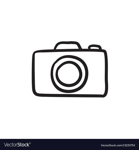 Camera sketch icon Royalty Free Vector Image - VectorStock